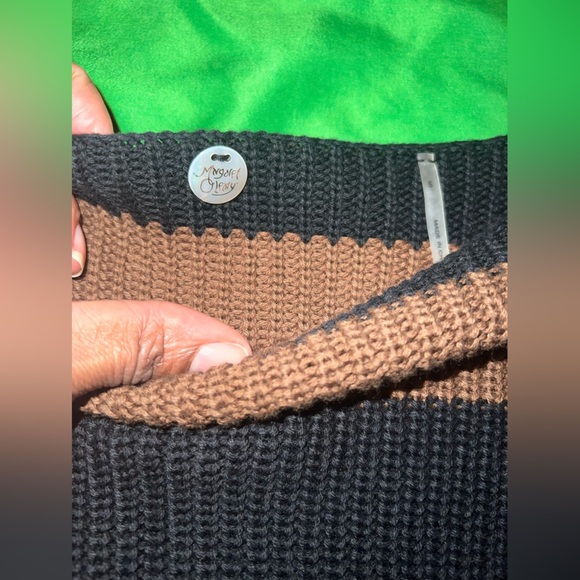 NWT Margaret O’Leary The Rugby Pullover Striped Sweater - Black and Brown size S - Picture 4 of 7